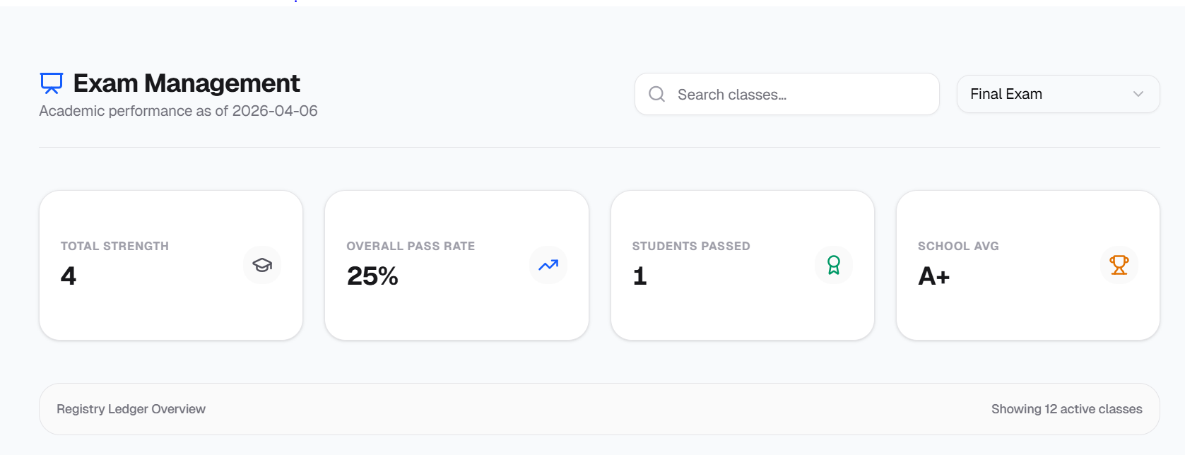 Academics & Exams Management System