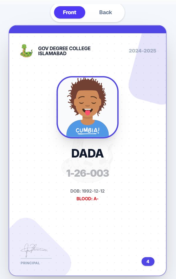 Student ID Card Generation