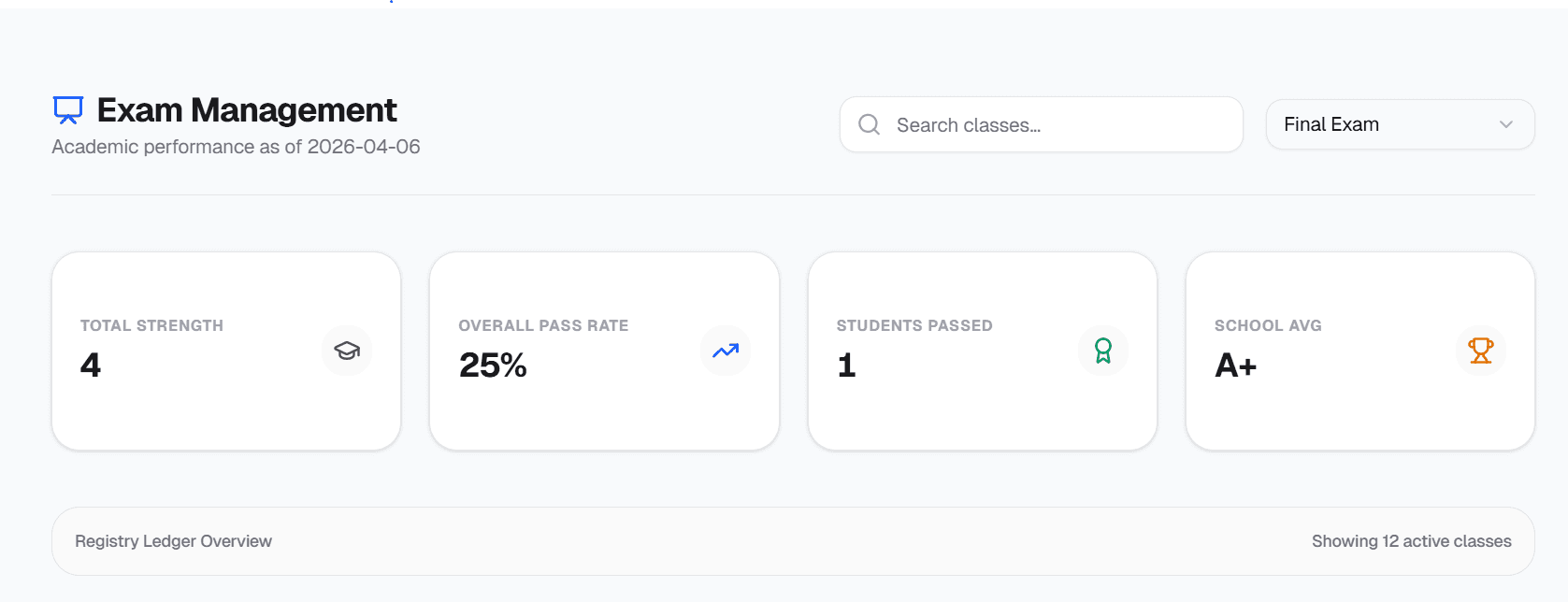 Academics & Exams Management System