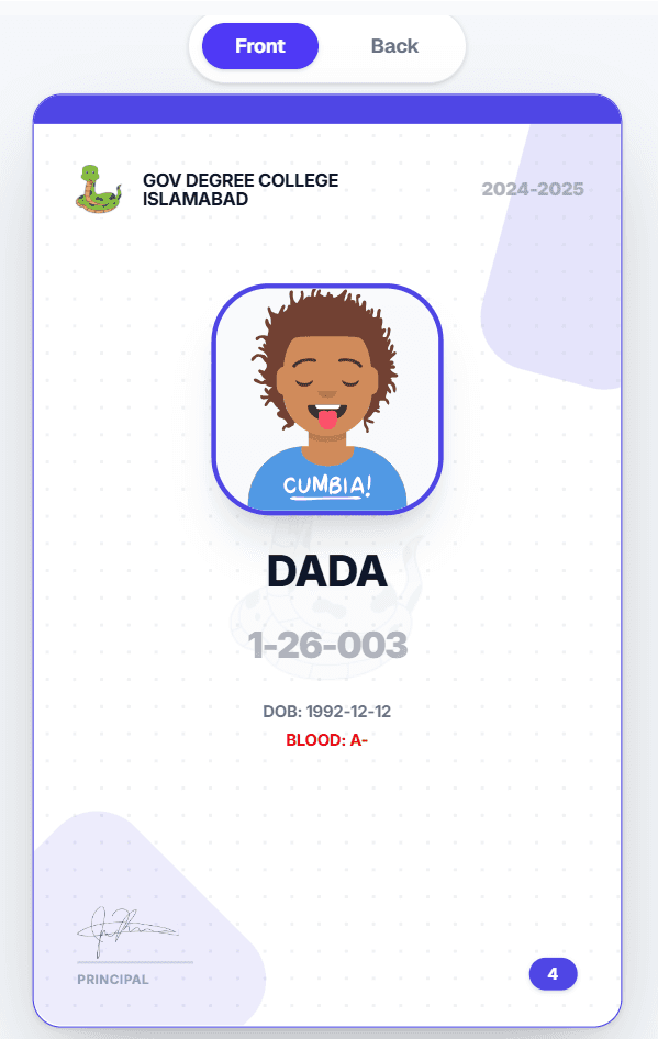 Student ID Card Generation